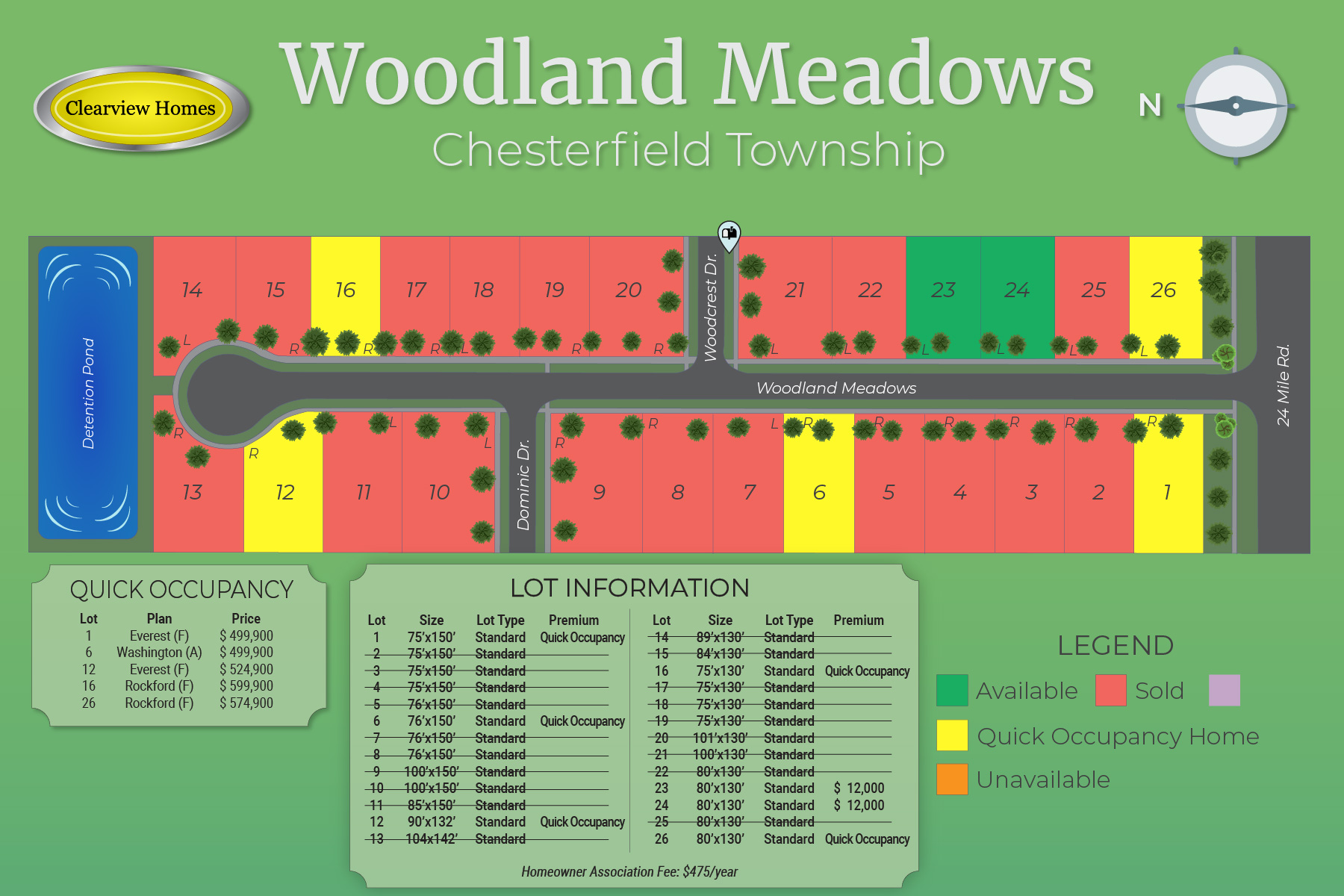 Woodland Meadows community map