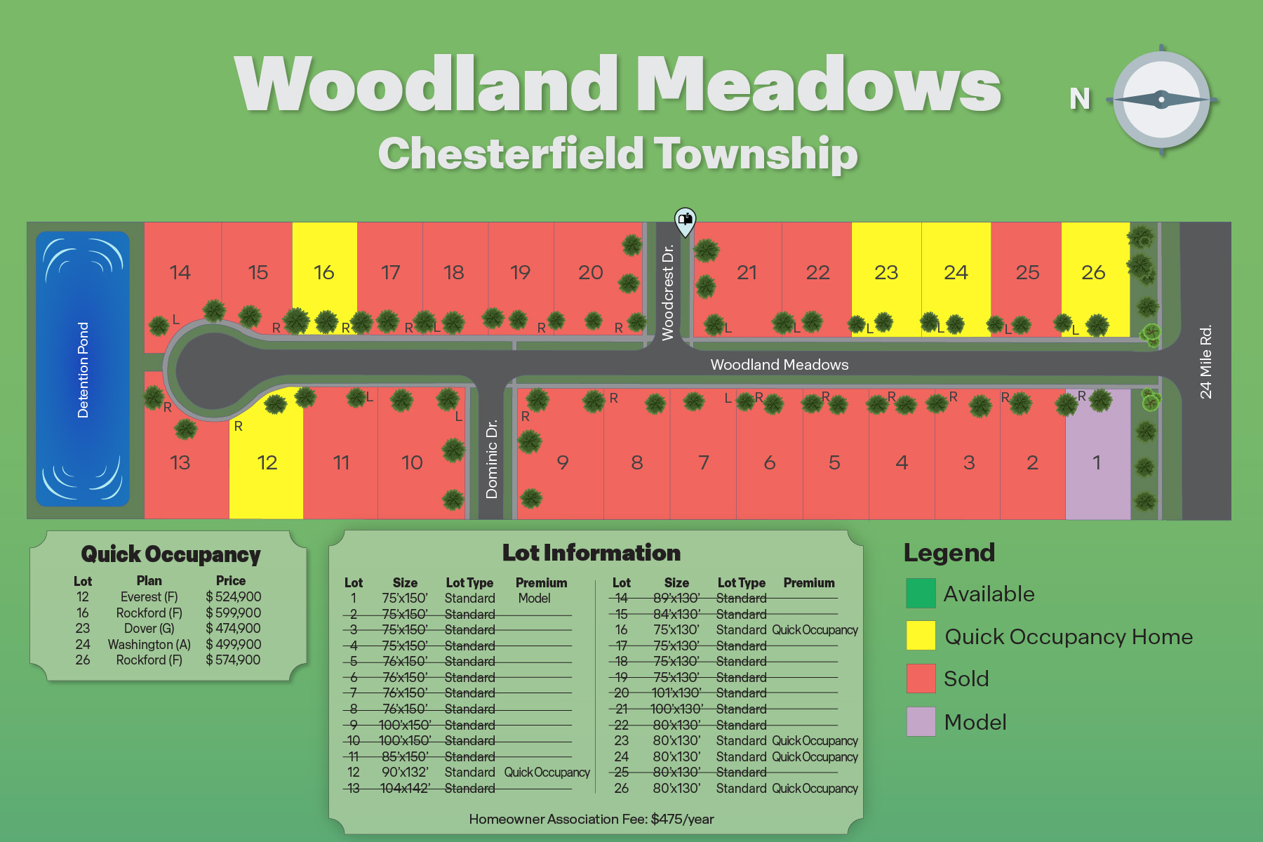 Woodland Meadows community map