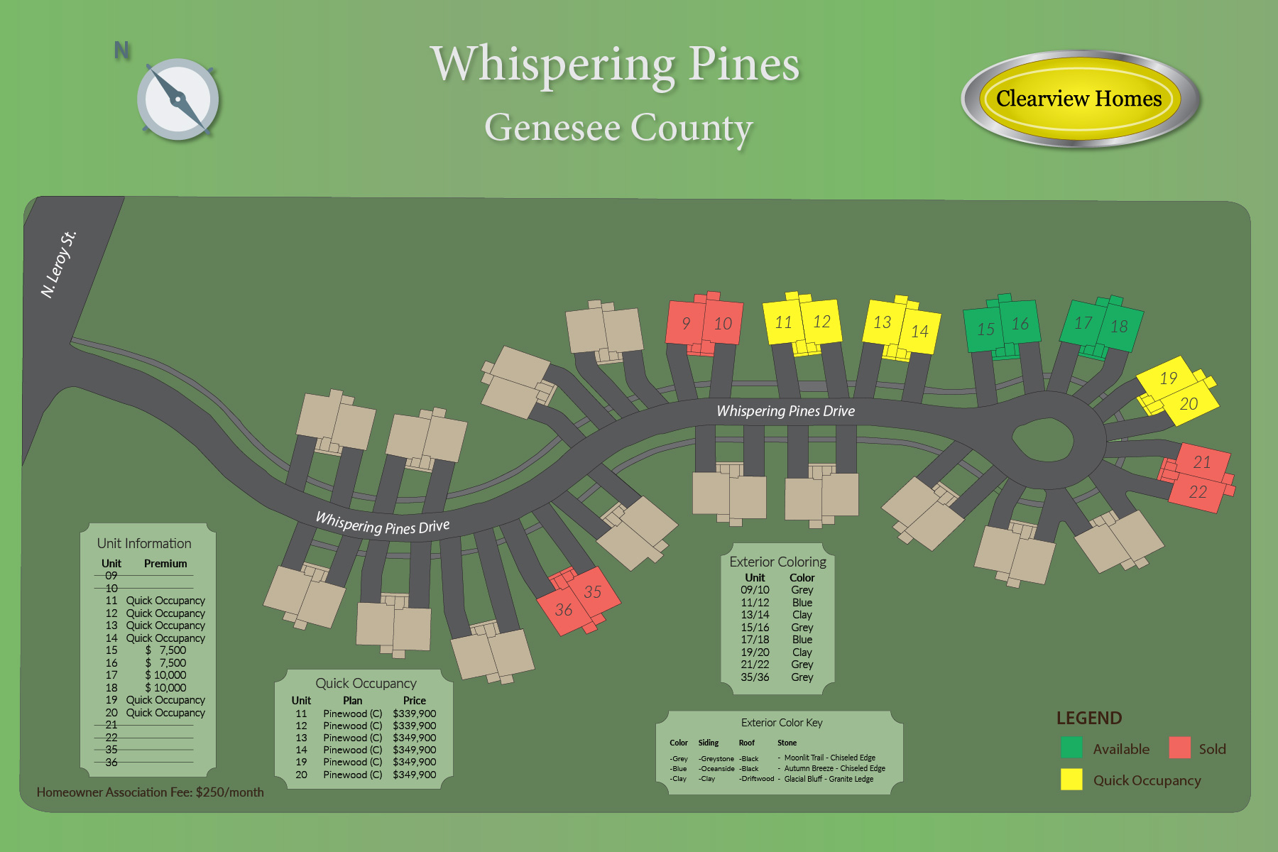 Whispering Pines Village community map
