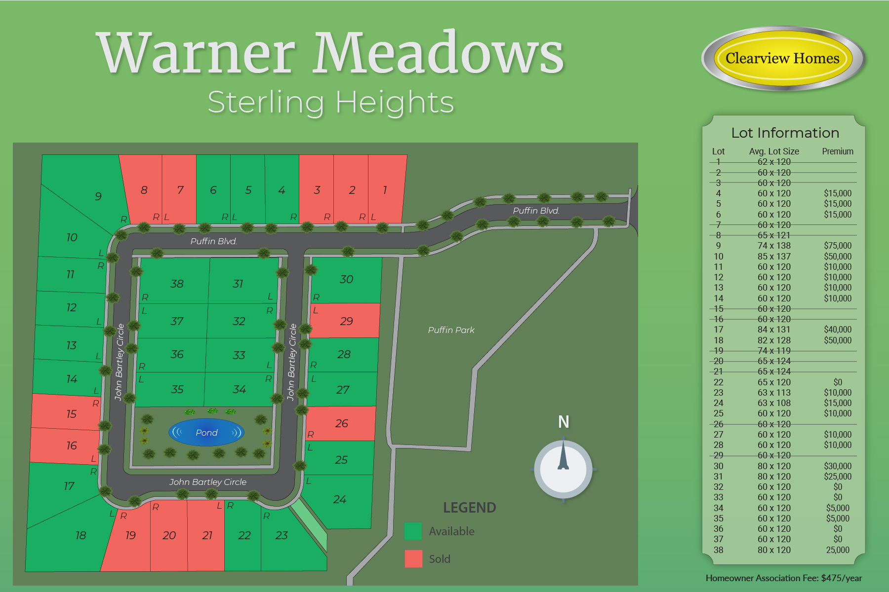 Warner Meadows community map