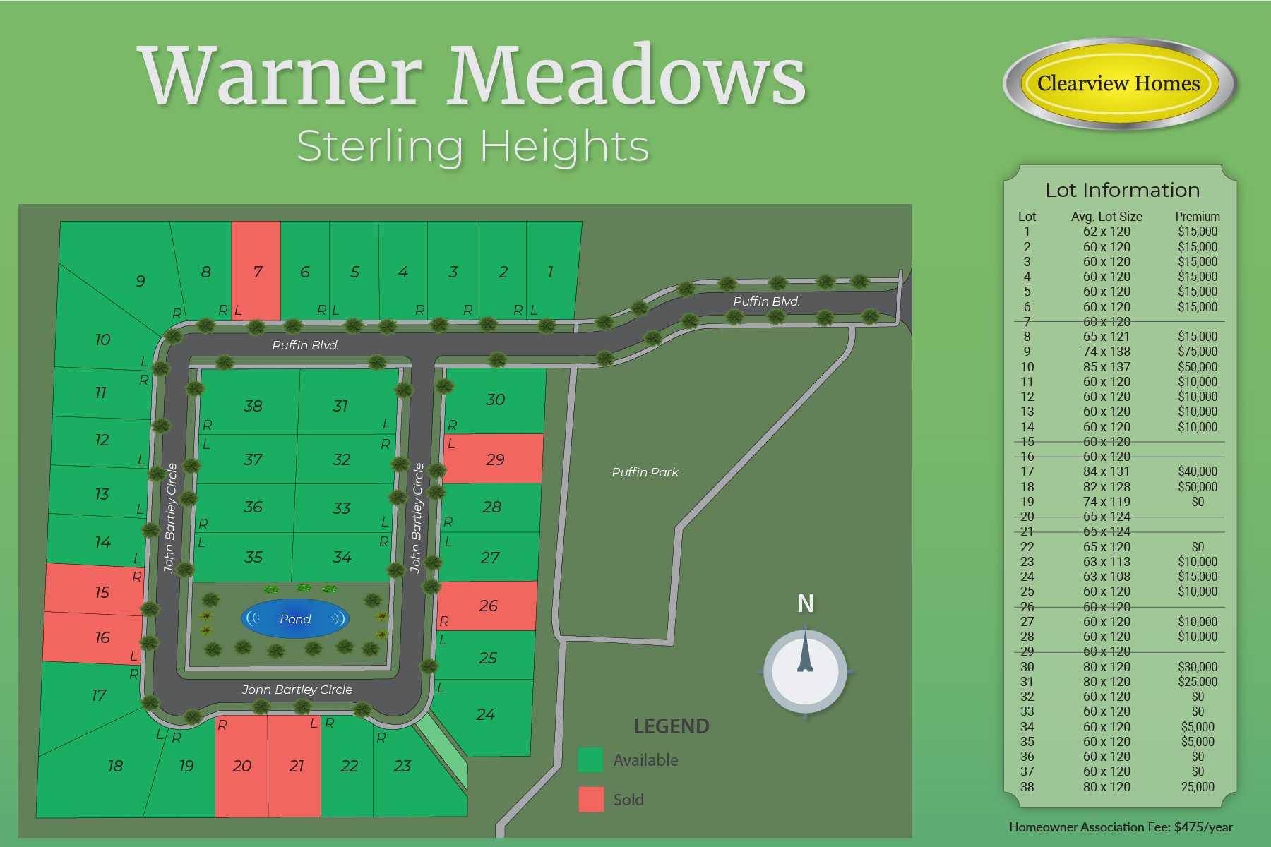 Warner Meadows community map
