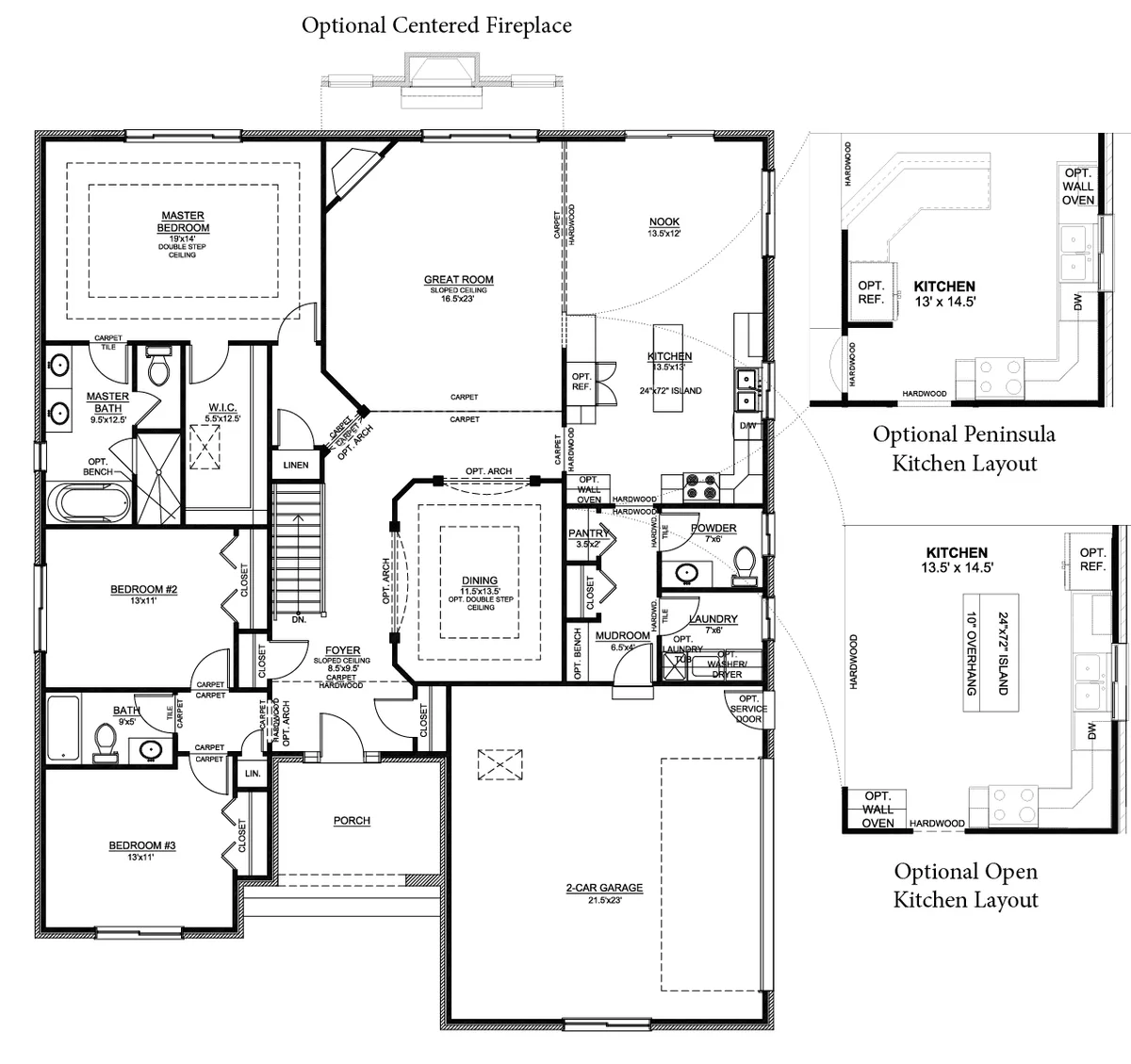 1st Floor Plan (Side Entry)