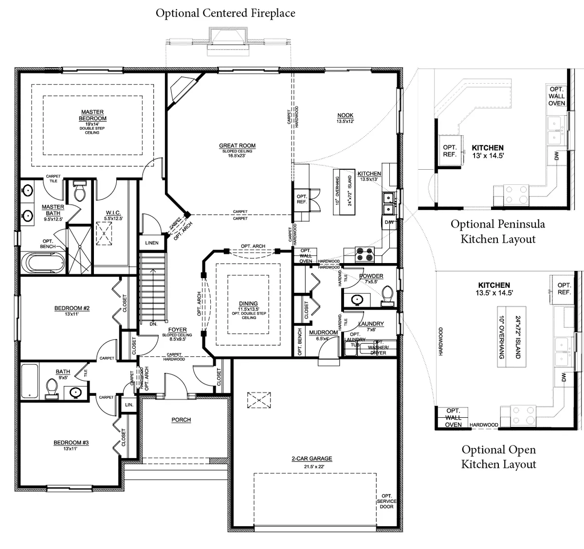 1st Floor Plan (Front Entry)