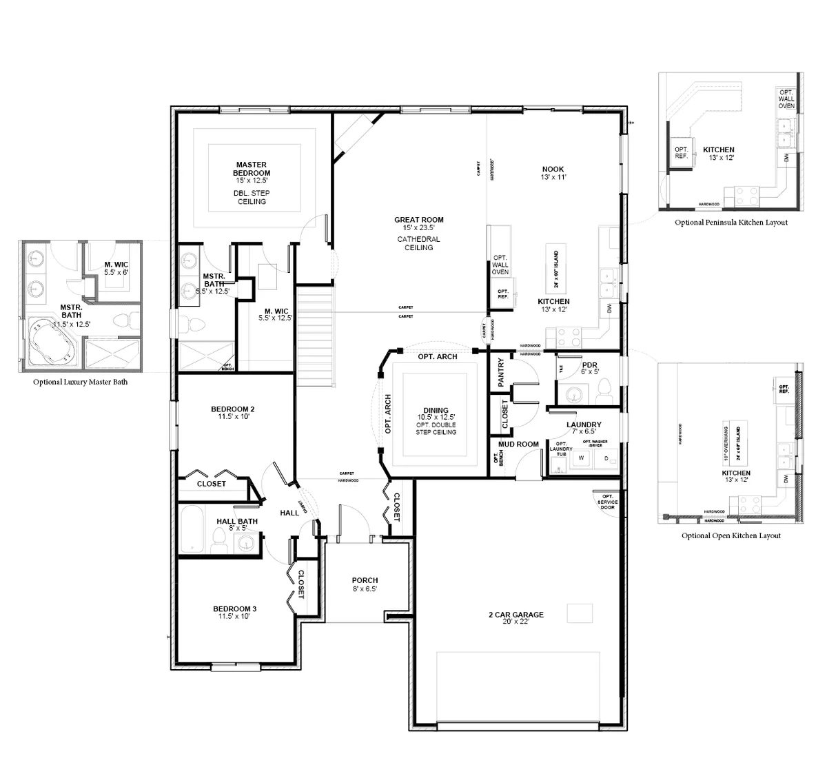 1st Floor Plan (Front Entry)