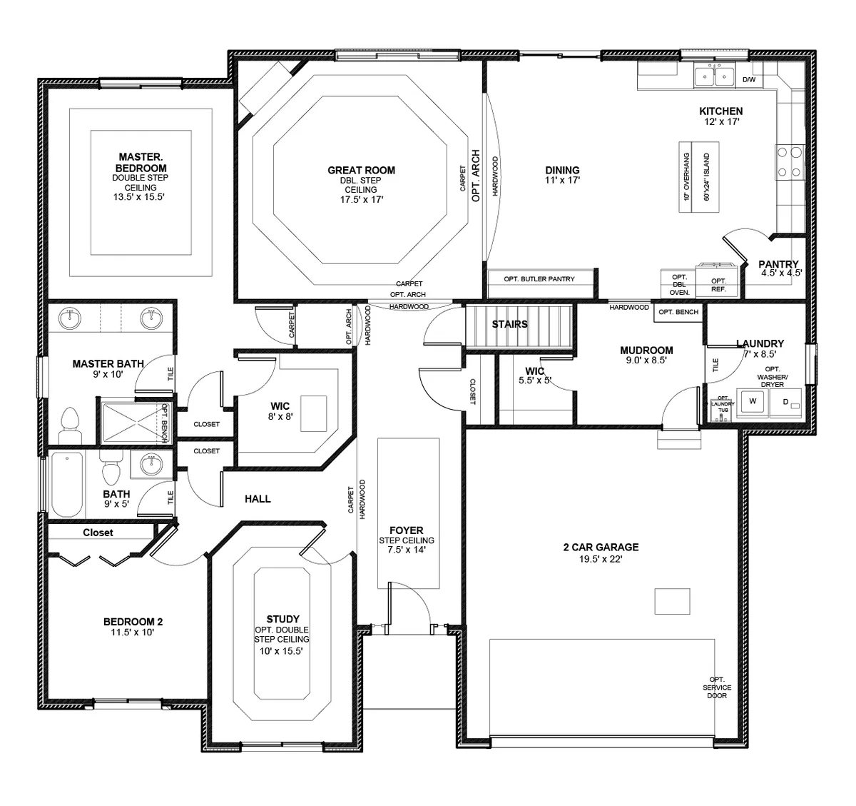 1st Floor Plan (Front Entry)